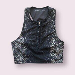 OYSHO Womens Active Bra Zip Crop Top Size Small